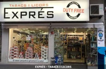 Tabacos y Licores. Bebidas de importación